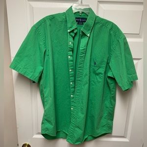 Ralph Lauren Blake 100% Cotton Short Sleeve Button Up Shirt Men’s Size Large (L)